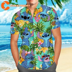 Stitch Summer Aloha Men Hawaii Shirts