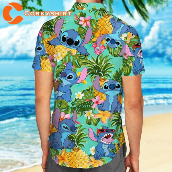 Stitch Summer Aloha Men Hawaii Shirts