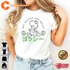 Super Mario Yoshi Eats Snacks And Relax Kanji Portrait T-Shirt
