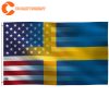Swedish And American Hybrid Flag