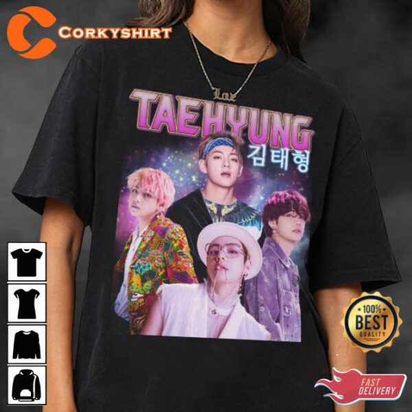 Taehyung Vintage V Kim Fans BTS Army Bangtan Kpop T-Shirt