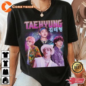 Taehyung Vintage V Kim Fans BTS Army Bangtan Kpop T-Shirt