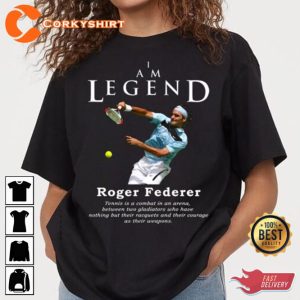 Tennis Roger Federer The Legend Thank You Memory T-Shirt