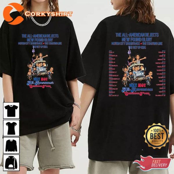 The All-American Rejects Newfound Glory 2023 Wet Hot Summer Tour Shirt