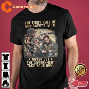 The First Rule Of Gun Safety Is To Veterans Day T-Shirt