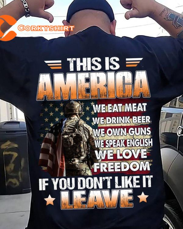 This Is America We Eat Meat We Drink Beer We Own Guns Classic T-Shirt