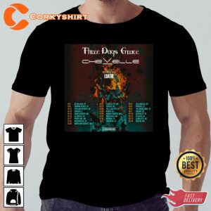 Three Days Grace and Chevelle Poster Designed T-shirt
