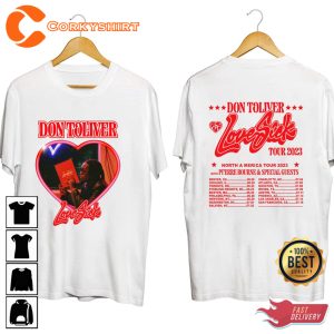 Three Love Sick Don Toliver Tour 2023 T-shirt
