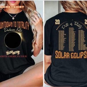 Total Solar Eclipse April 8th 2024 Rock Concert Tour T-Shirt