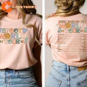 Two-sided Epcot World Tour Mickey And Friends Vintage Inspired T-Shirt