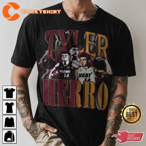 Vintage Heat's Tyler Herro Snarl Unisex Cotton Tee Shirt - Corkyshirt