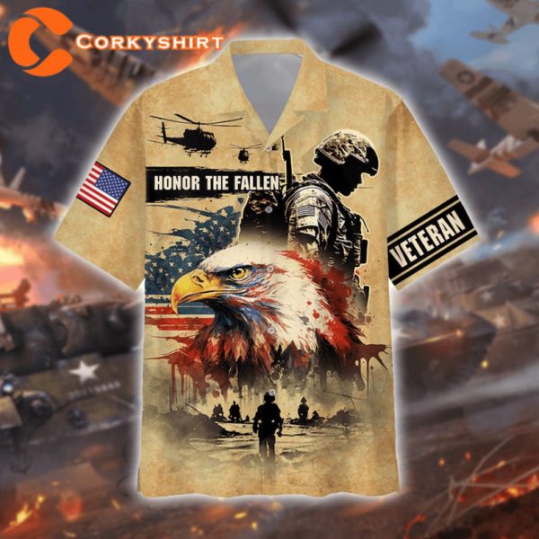 US Veteran Honor The Fallen 4Th Of July Military Day Hawaiian Shirt