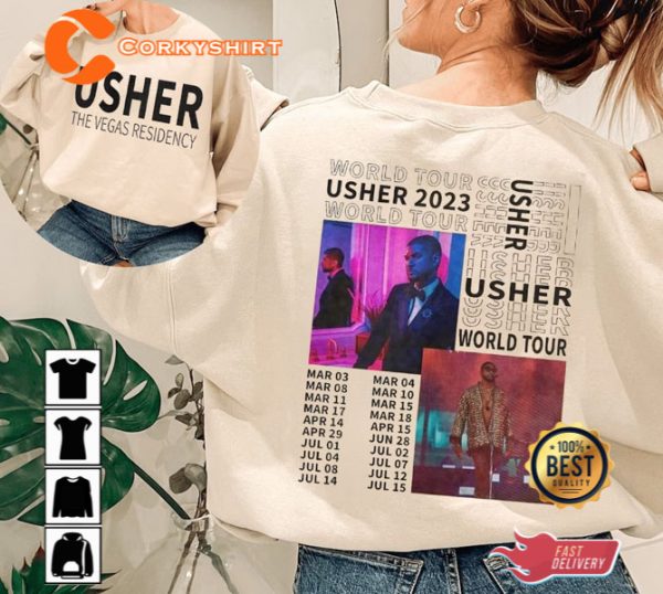 Usher My Way The Vegas Residency Tour 2023 Fan Gift Unisex Shirt