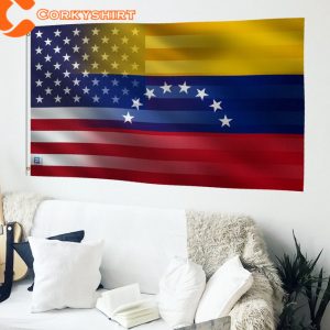 Venezuelan And  American Hybrid Flag