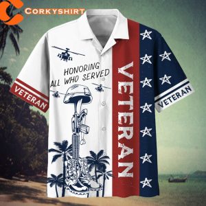 Veteran Day Honoring All Who Served US Military Navy Flag Hawaii Shirt