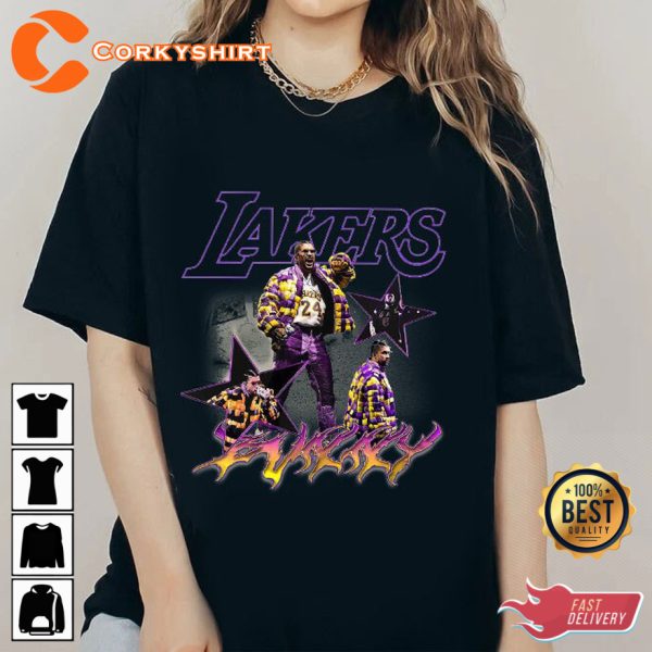 Bad Bunny Los Angeles Lakers Street Style Hip Hop Rap Tee