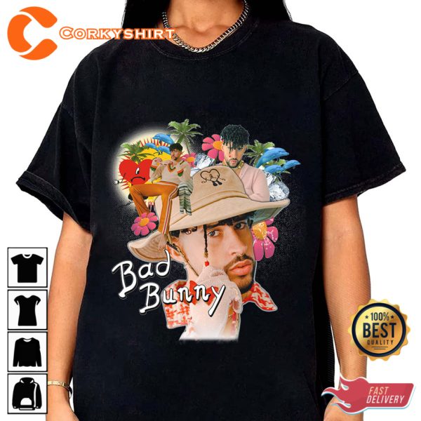 Bad Bunny Un x100to Music Summer Vibe Unisex T-Shirt Design