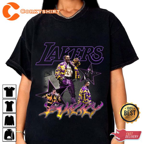 Bad Bunny Los Angeles Lakers Street Style Hip Hop Rap Tee