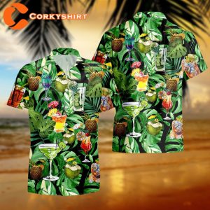 We All Deserve A Cocktail Aloha Beach Beer Party Hawaiian T-Shirt