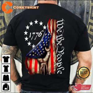 We The People Flag Patriotic Fathers Day USA 4th Of July T-Shirt