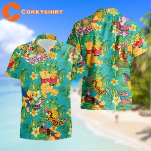 Winnie The Pooh Cartoon Disney Summer Trip Family Hawaiian Shirt