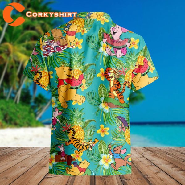 Winnie The Pooh Cartoon Disney Summer Trip Family Hawaiian Shirt