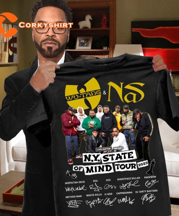 Wutang & NS Live Nation New York State Of Mind Tour 2023 Concert Shirt