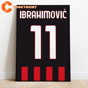 Zlatan Ibrahimović 11 Jersey Poster Digital Perfect Gift For Fans