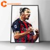 Zlatan Ibrahimovic Poster Ibra Print Canvas Print Ac Milan