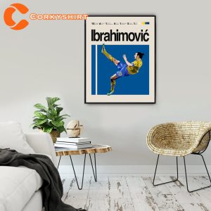 Zlatan Ibrahimovic Poster Swedish Footballer Soccer Poster