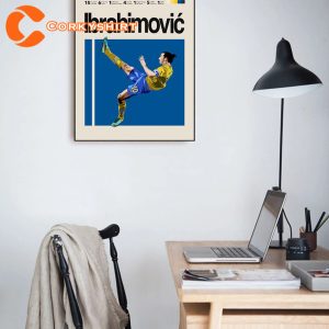 Zlatan Ibrahimovic Poster Swedish Footballer Soccer Poster 2