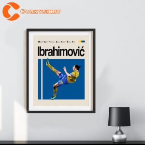 Zlatan Ibrahimovic Poster Swedish Footballer Soccer Poster 3