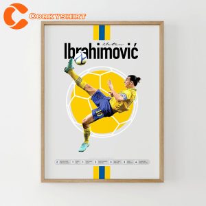 Zlatan Ibrahimovic Sweden Soccer Ibra Print Home Decor Wall Art Poster
