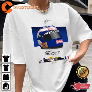 1993 Helmet And Car Alain Prost Signature Racing T-Shirt