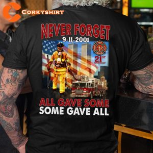 343 Firefighter Never Forget Patriot Day T-Shirt