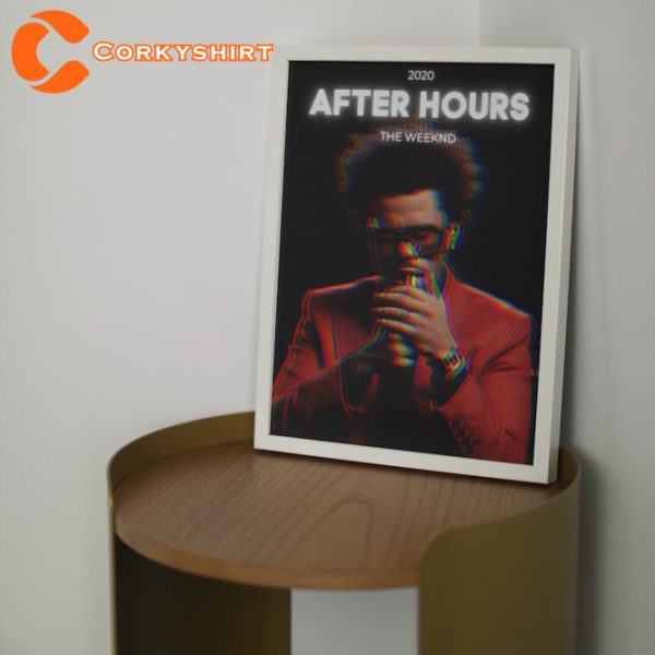After Hours The Weeknd Album Aesthetic Music Poster