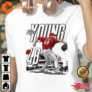 Alex Young 7 Cincinnati Reds Stadium Art Unisex T-shirt