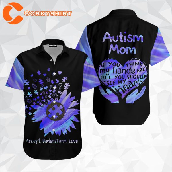 Autism Love Mom Hawaiian Shirt