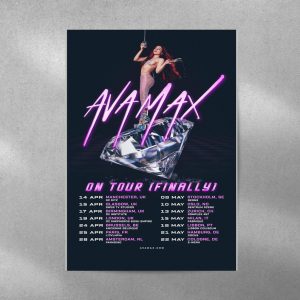 Ava Max 2023 On Tour Finally Wall Art Poster
