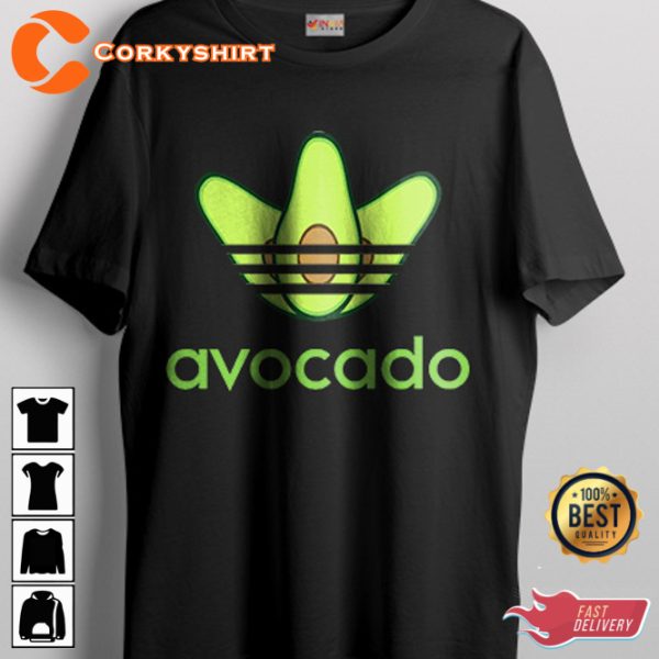 Avocado Theory Ad1das Logo Costume Funny T-Shirt