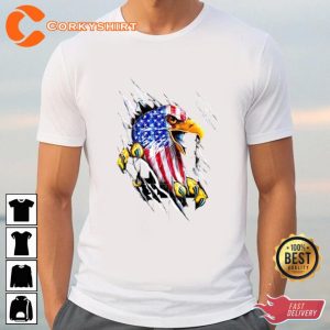 Bald Eagle 4th Of July American Happy Holiday T-Shirt