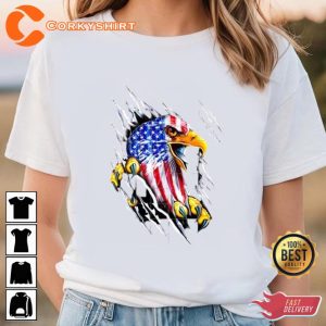 Bald Eagle 4th Of July American Happy Holiday T-Shirt