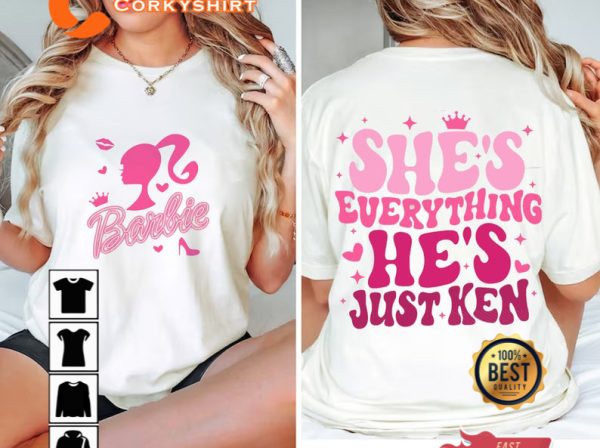 Barbie Movie 2023 2 Sides Shirt Birthday Gifts