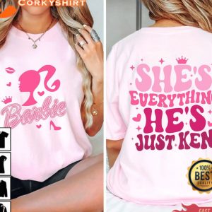 Barbie Movie 2023 Shirt Shes Everything Hes Just Ken Barbie Sweashirt Barbie Hoodie For Girls Come On Lets Go Party Birthday Gifts