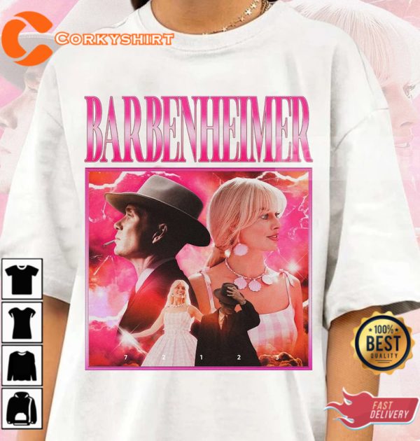 Barbie Movie Oppenheimer Shirt, Christopher Nolan Margot Robbie T-Shirt