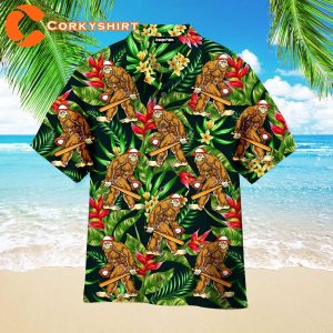 Bigfoot Baseball Hawaiian Shirt For Men