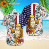 Bigfoot Mechanic Flag Tropical Hawaiian Shirt