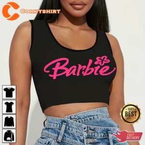 Black Barbie Crop Top Pink Barbie Croptop Perfect Gift Shirt Trending