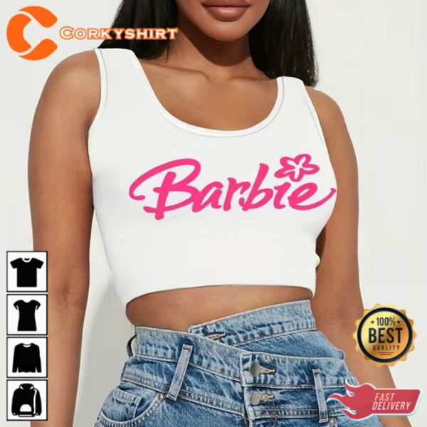 Black Barbie Crop Top Pink Barbie Croptop Perfect Gift Shirt Trending