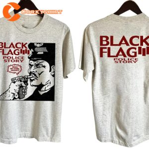 Black Flag 80s Music Damage Album  Promo T-Shirt